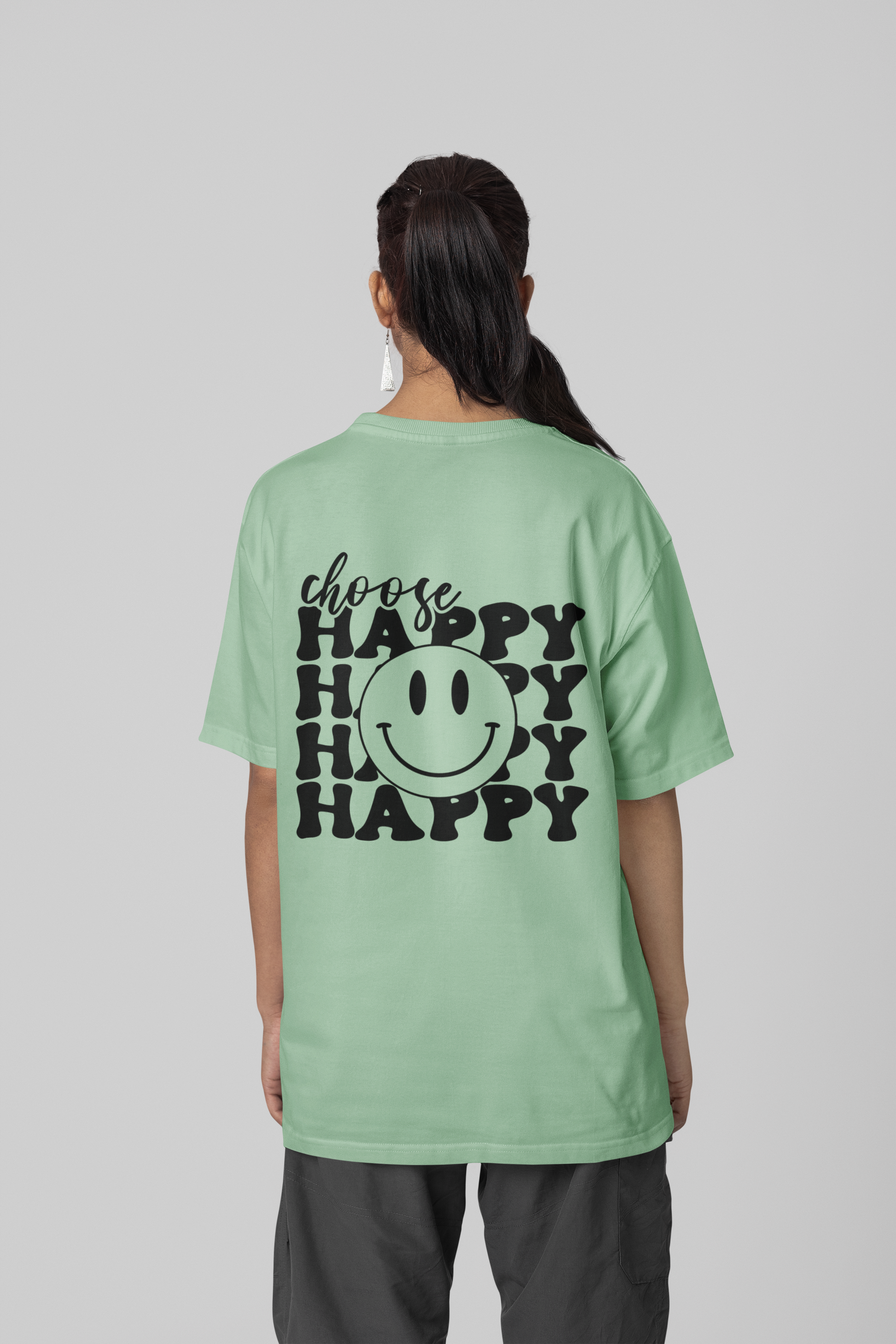 Choose Happy - Premium Oversized T-Shirt