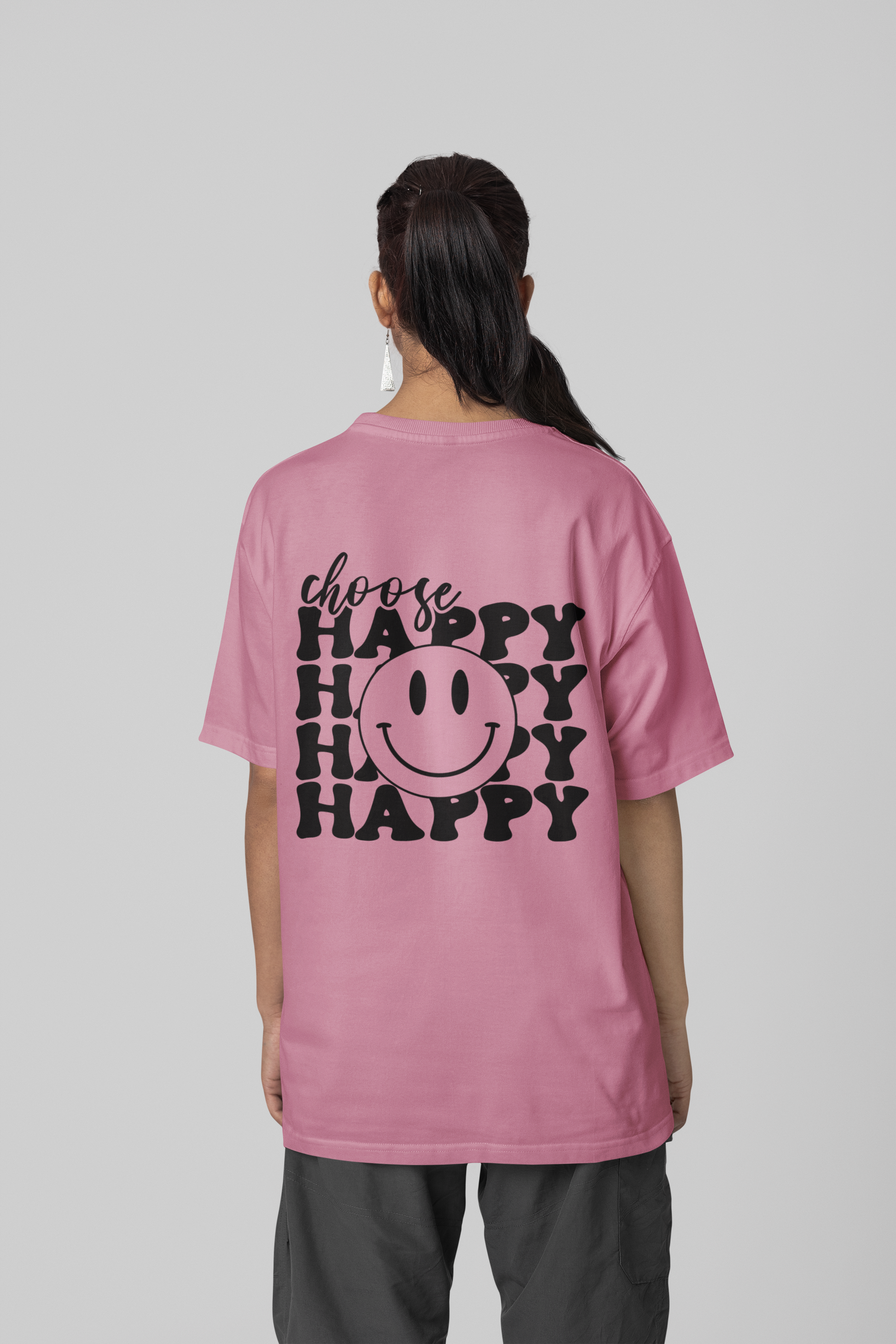 Choose Happy - Premium Oversized T-Shirt