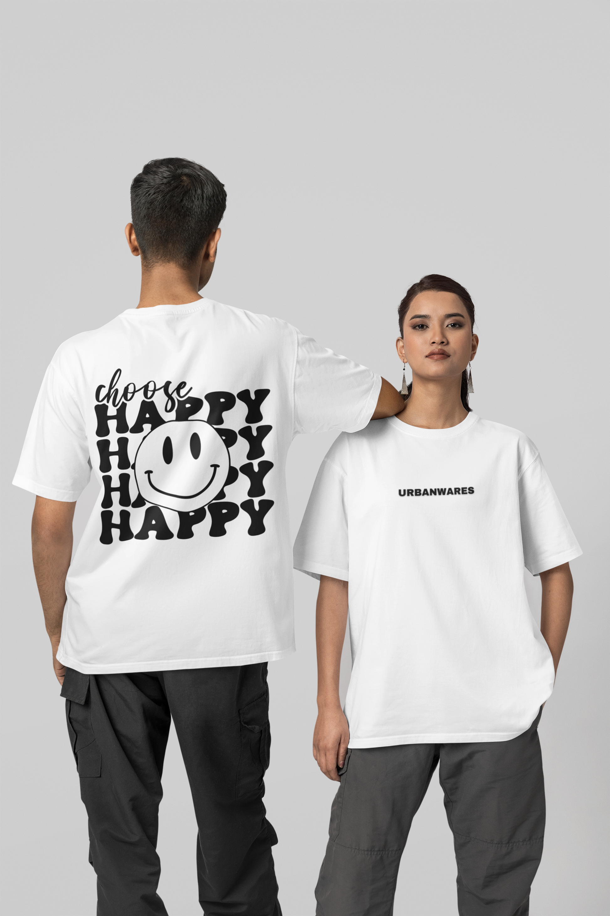 Choose Happy - Premium Oversized T-Shirt