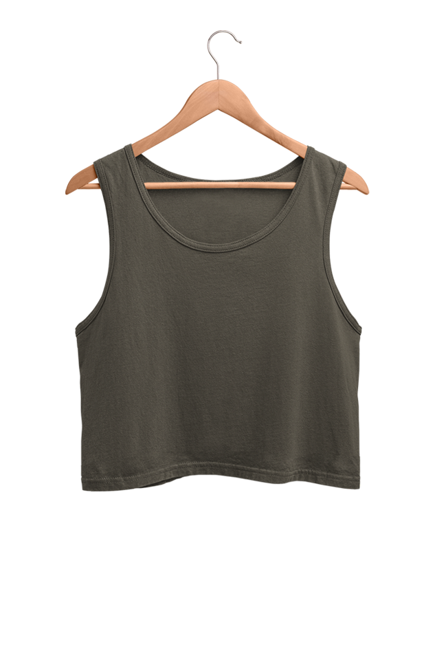 Olive Green - Crop Tank