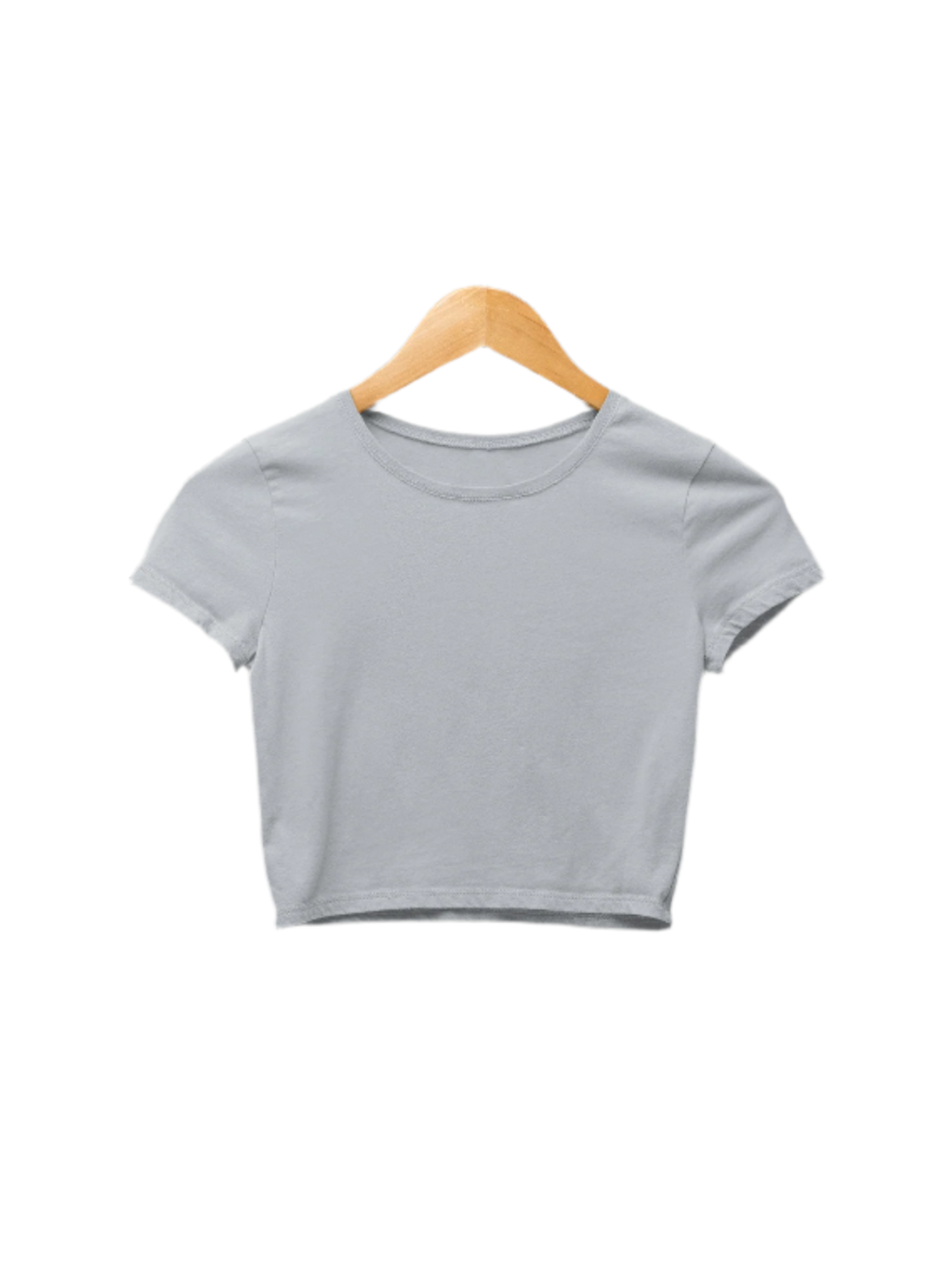 Grey Melange - Crop Top