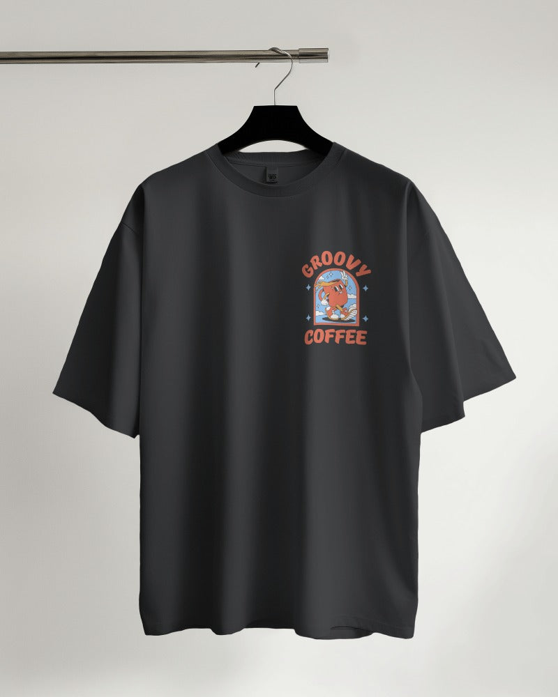 Groovy Coffee - Classic Oversized T-Shirt