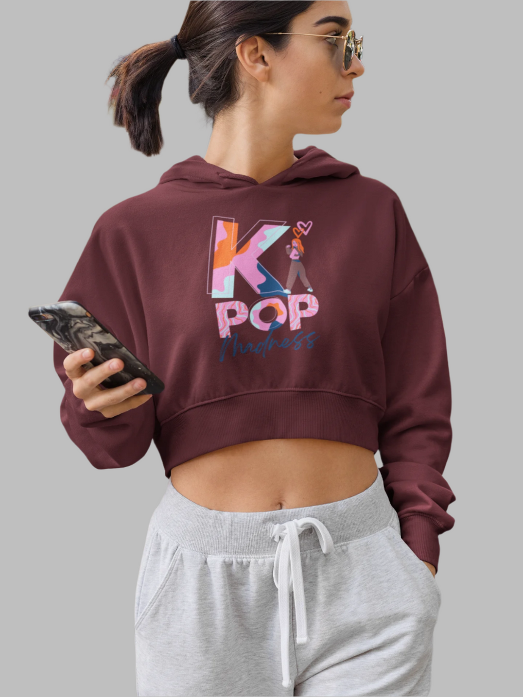 K Pop - Crop Hoodie