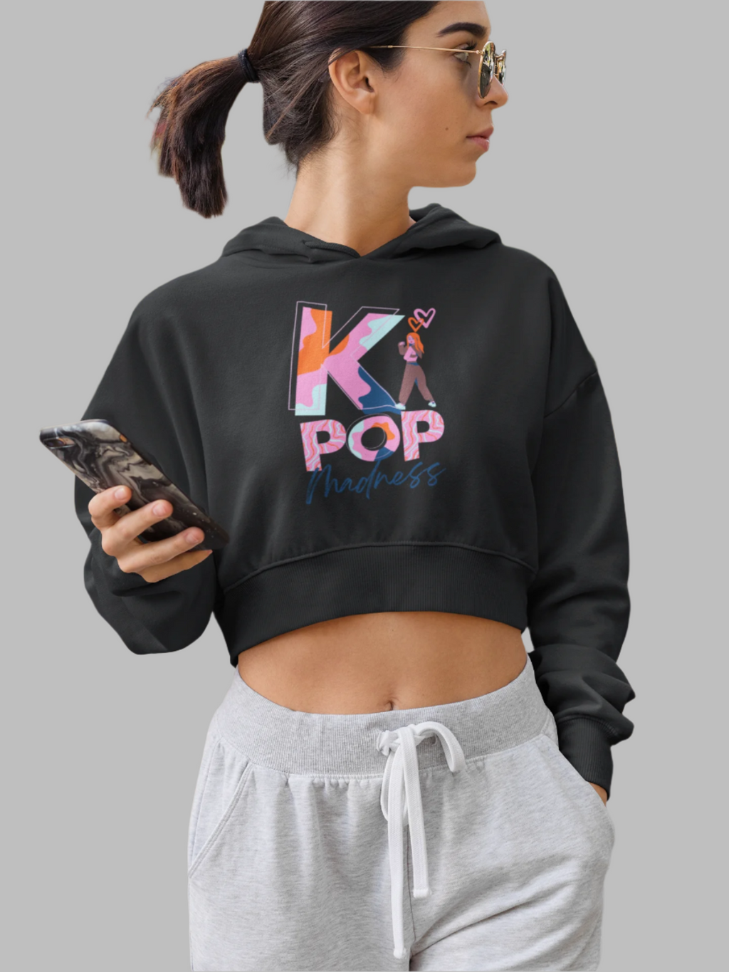 K Pop - Crop Hoodie