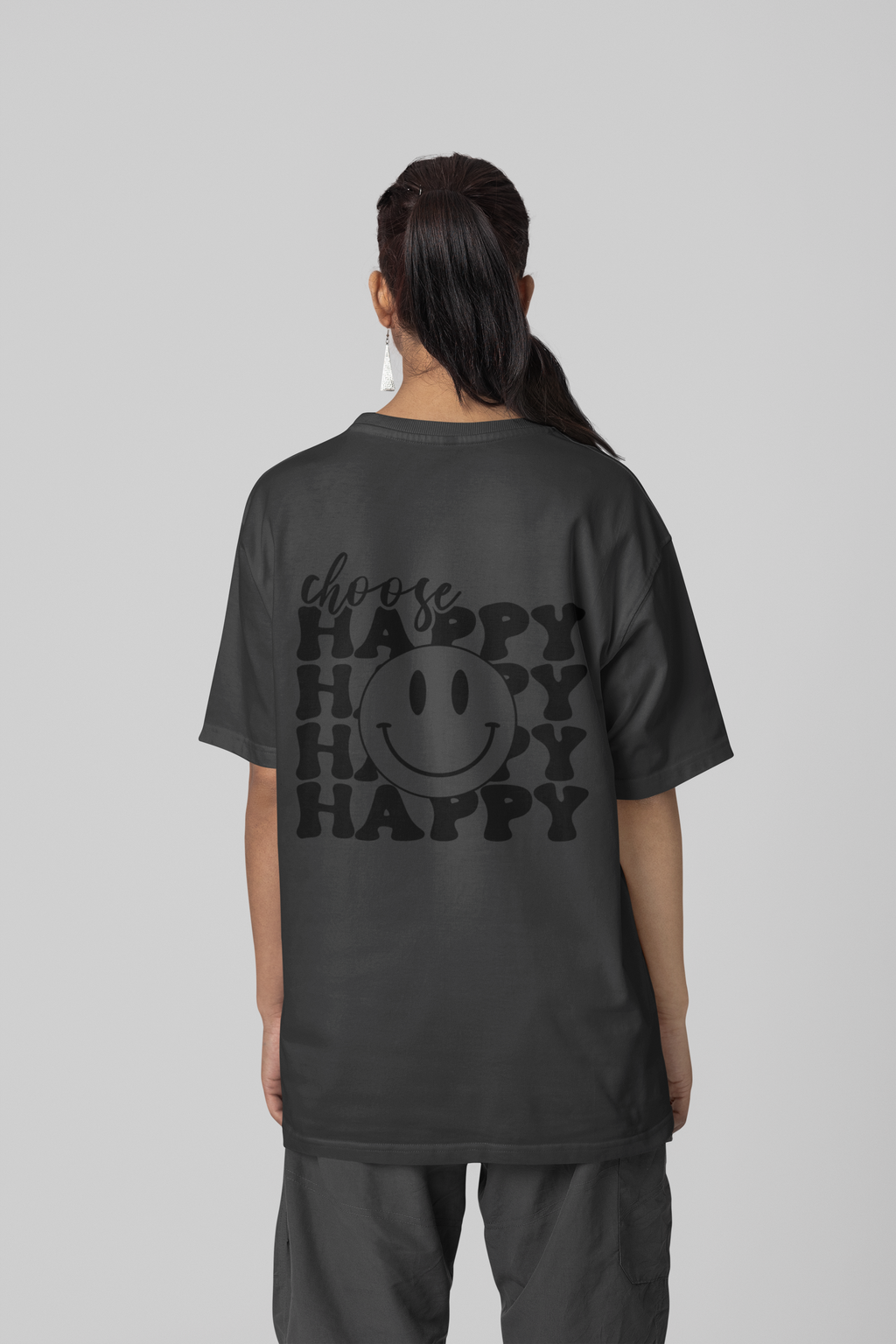 Choose Happy - Premium Oversized T-Shirt