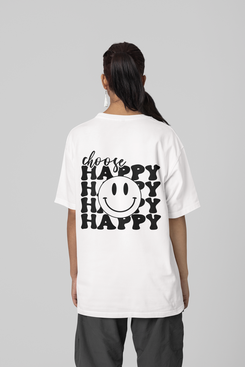 Choose Happy - Premium Oversized T-Shirt