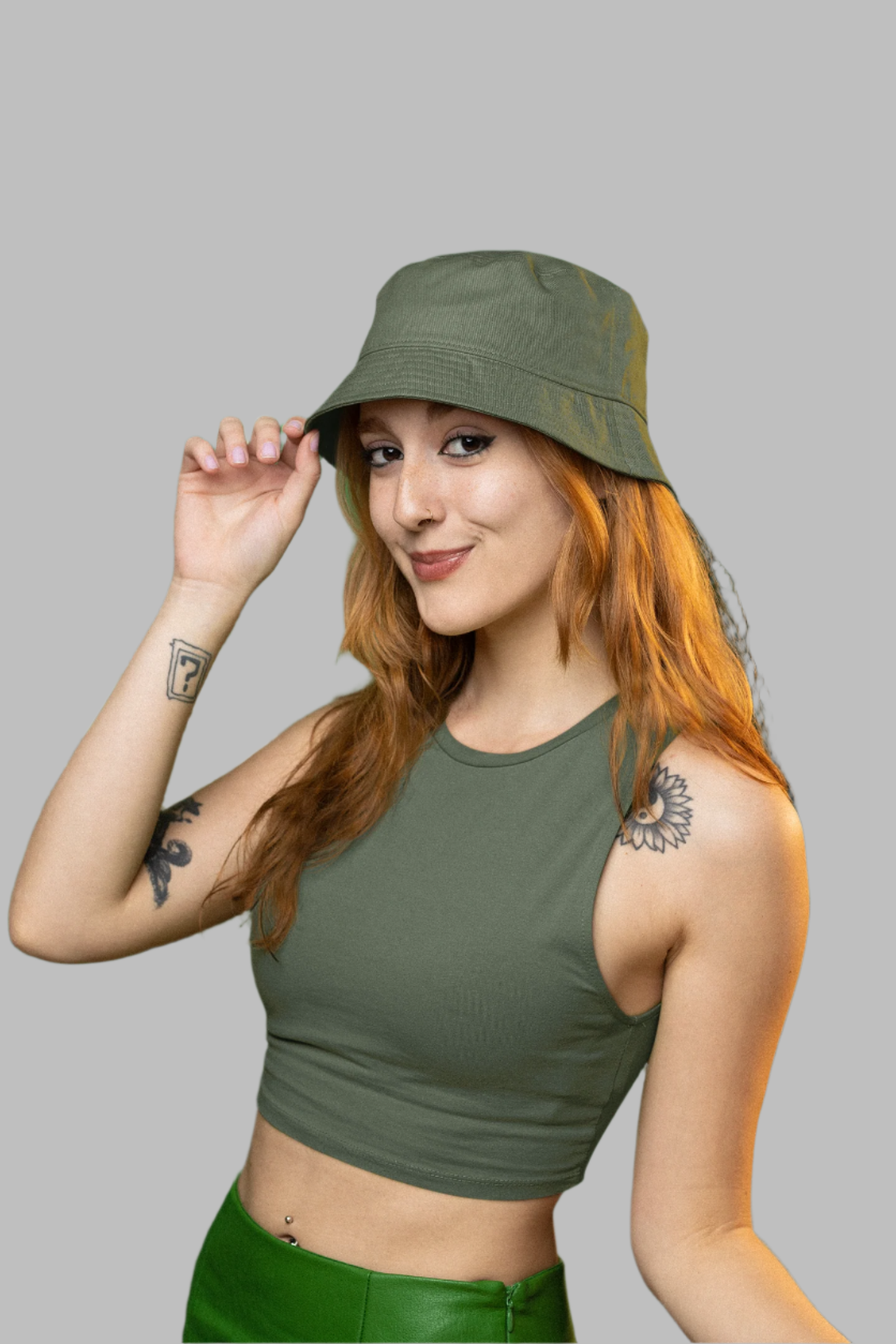 Olive Green - Crop Tank