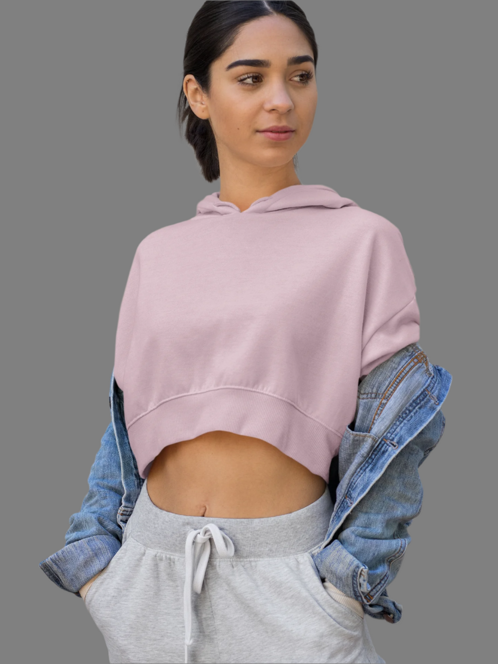 Light Baby Pink - Crop Hoodie