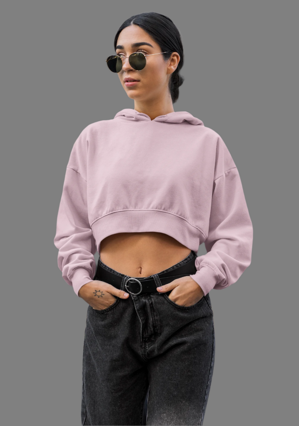Light Baby Pink - Crop Hoodie
