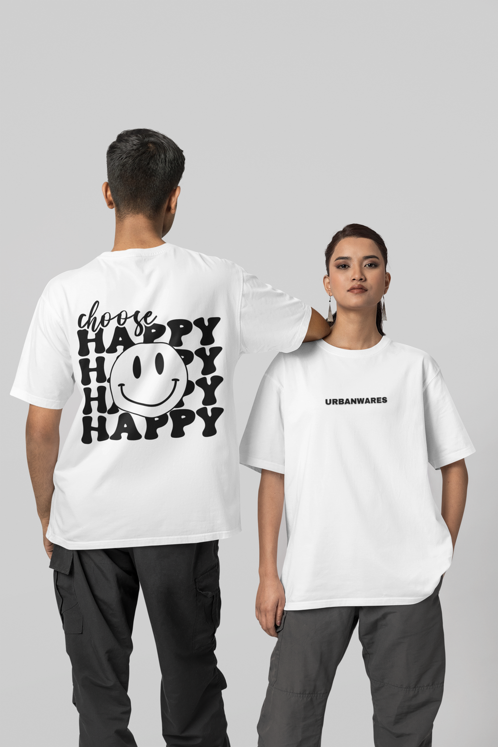 Choose Happy - Premium Oversized T-Shirt