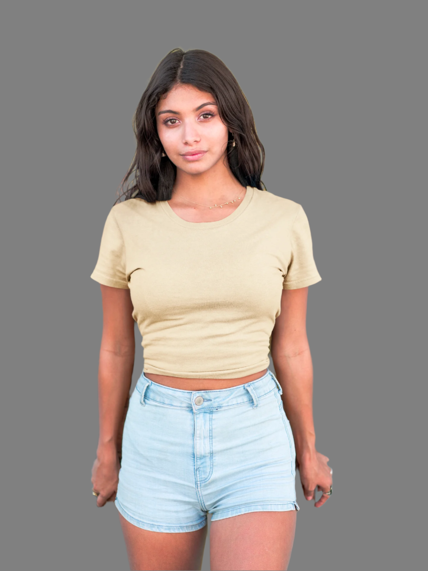 Beige - Crop Top