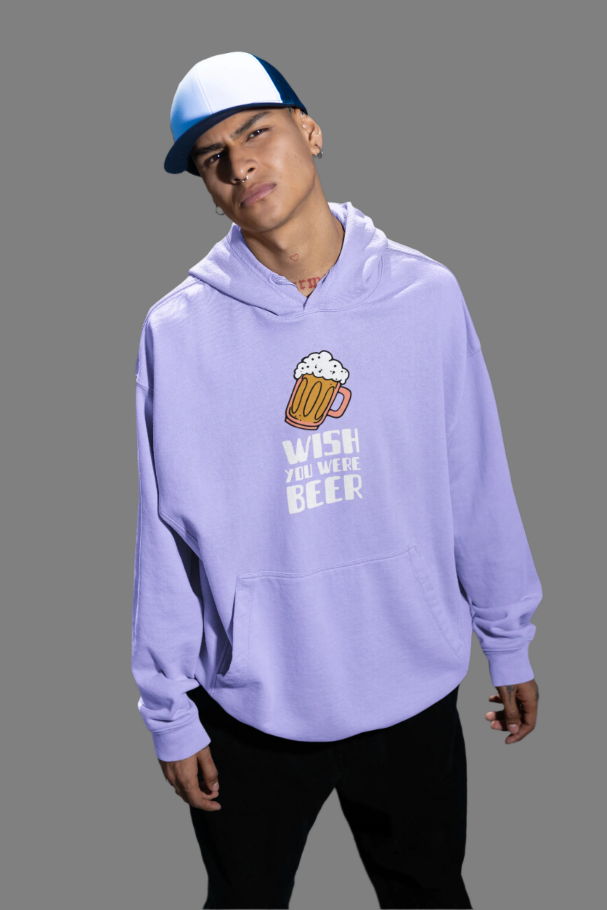 Wish You Were Beer - Oversized Hoodie