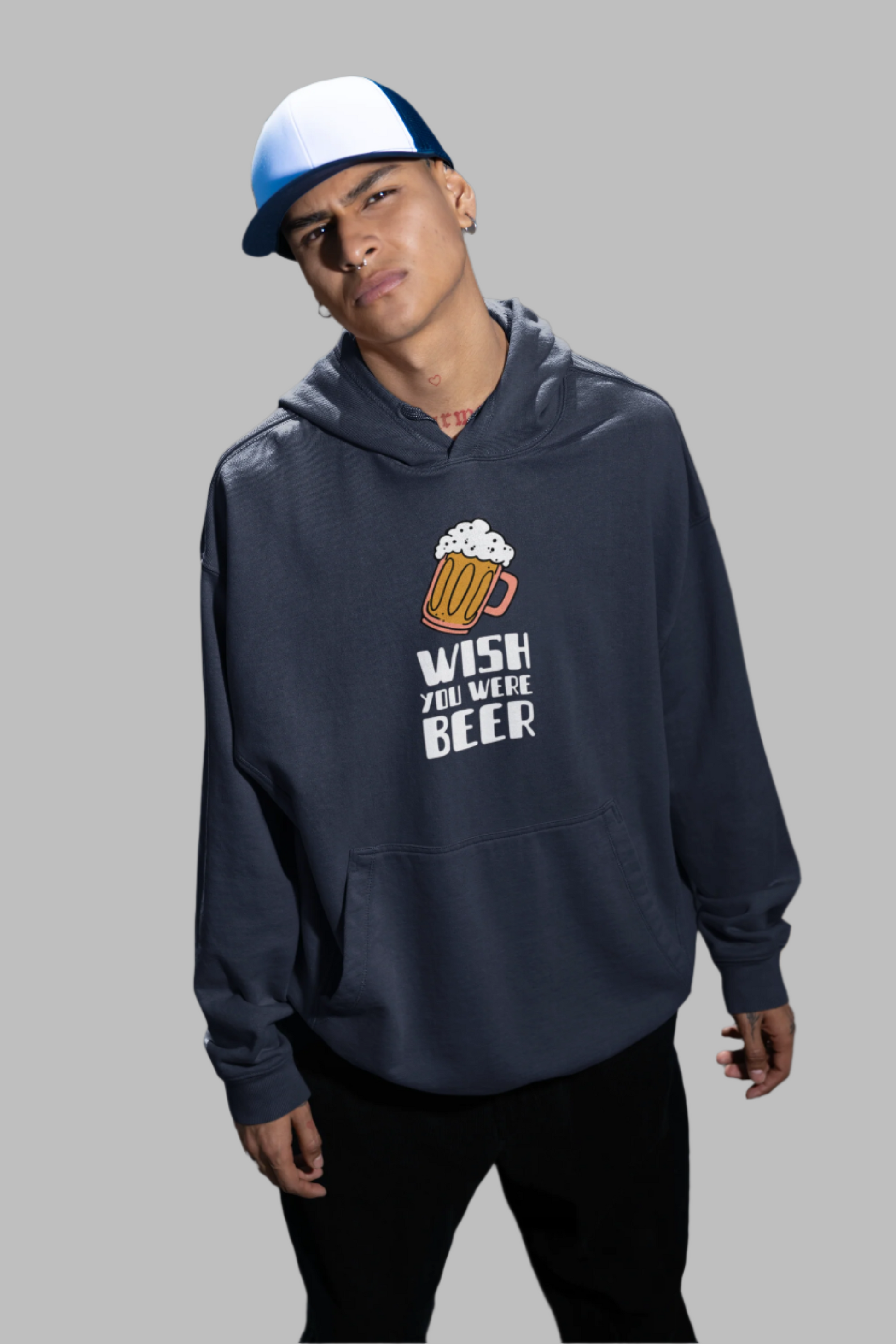 Wish You Were Beer - Oversized Hoodie