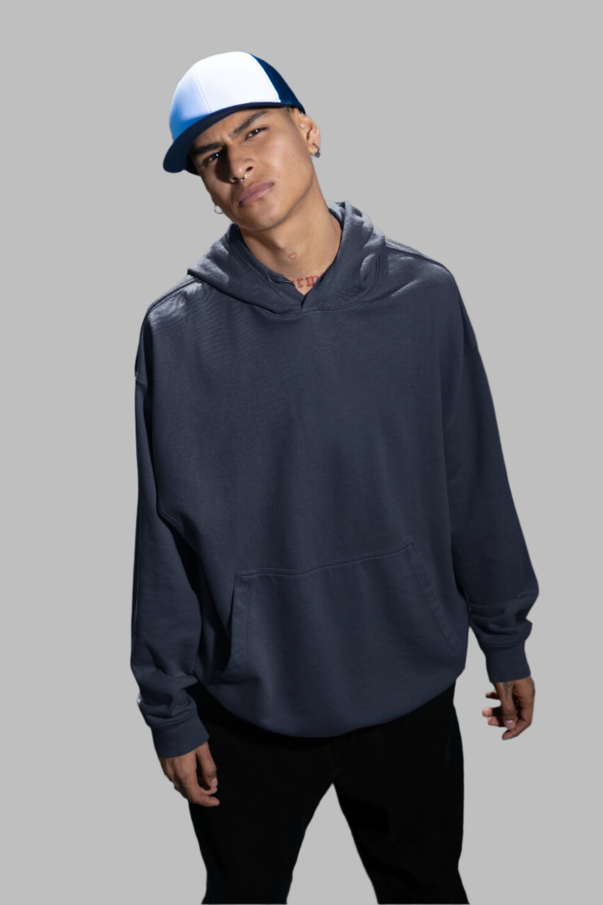 Navy Blue - Oversized Hoodie