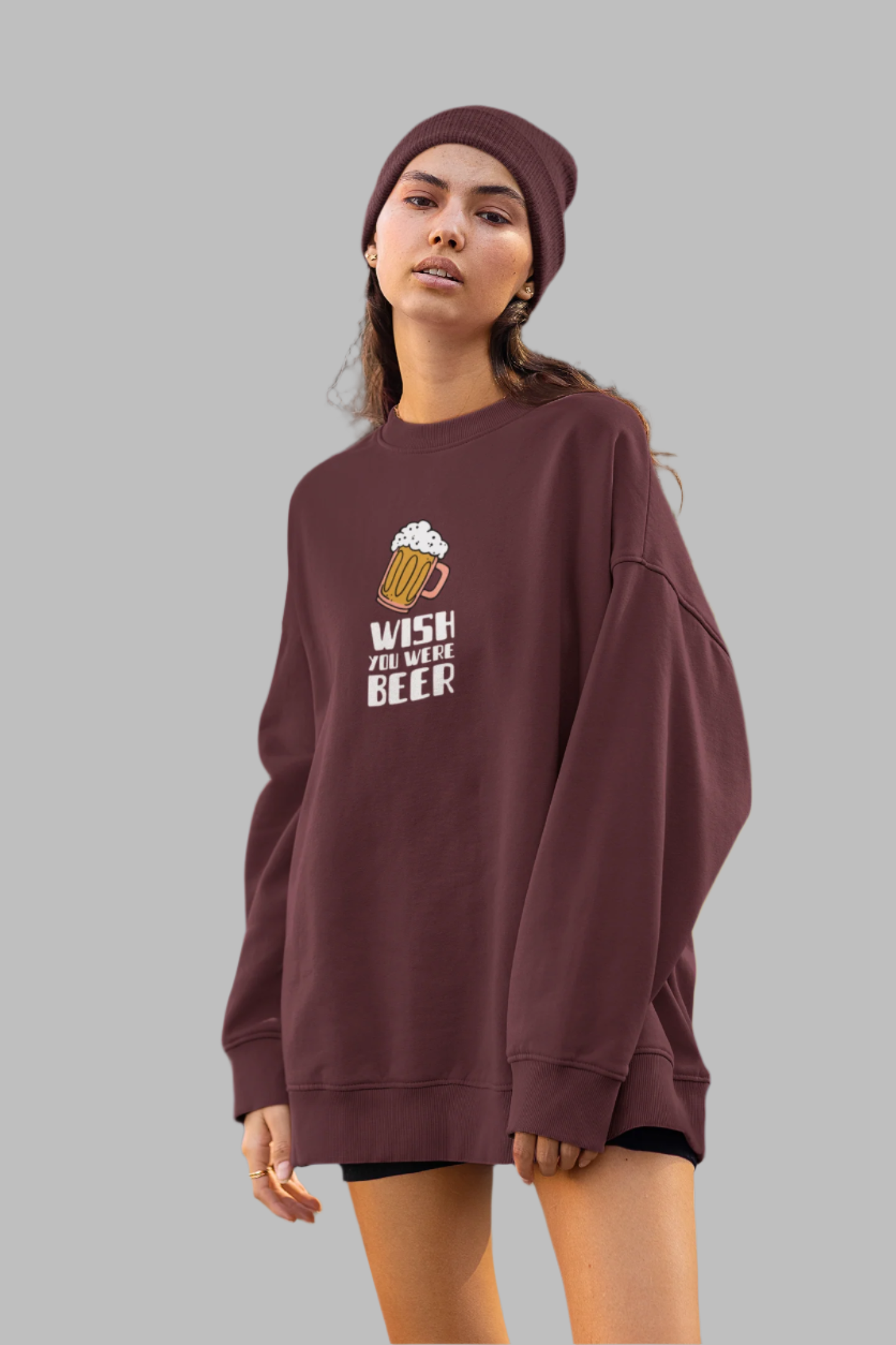 Wish You Were Beer - Oversized Sweatshirt