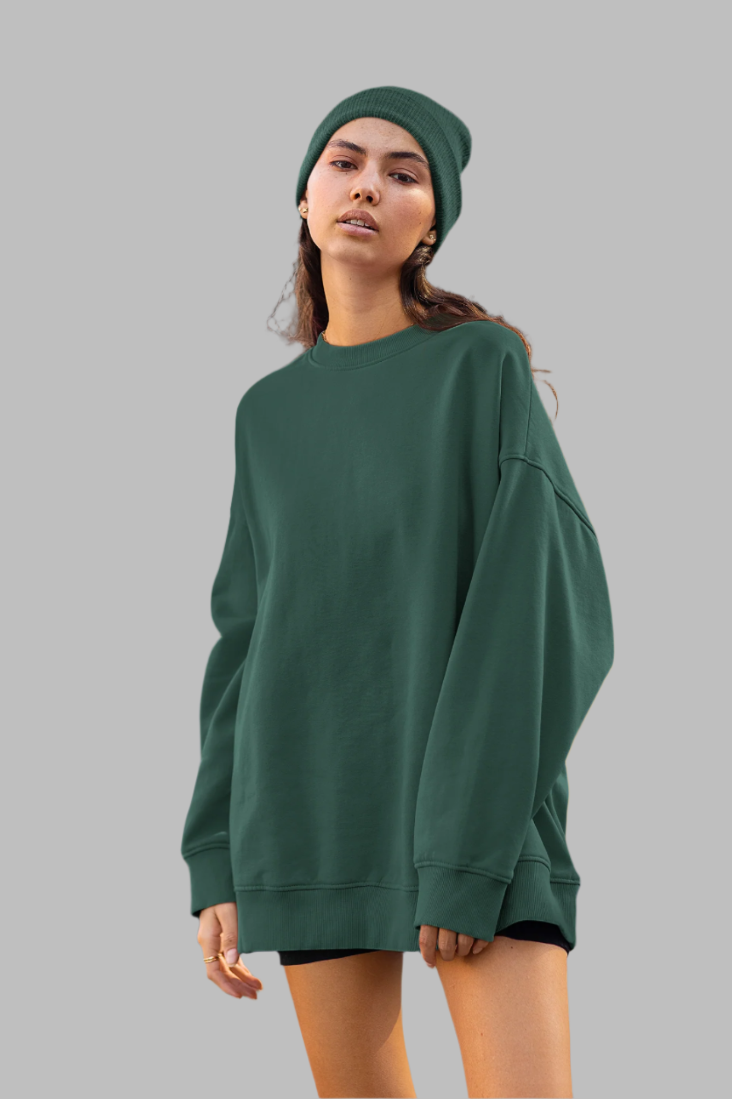 Bottle Green - Oversized Sweatshirt