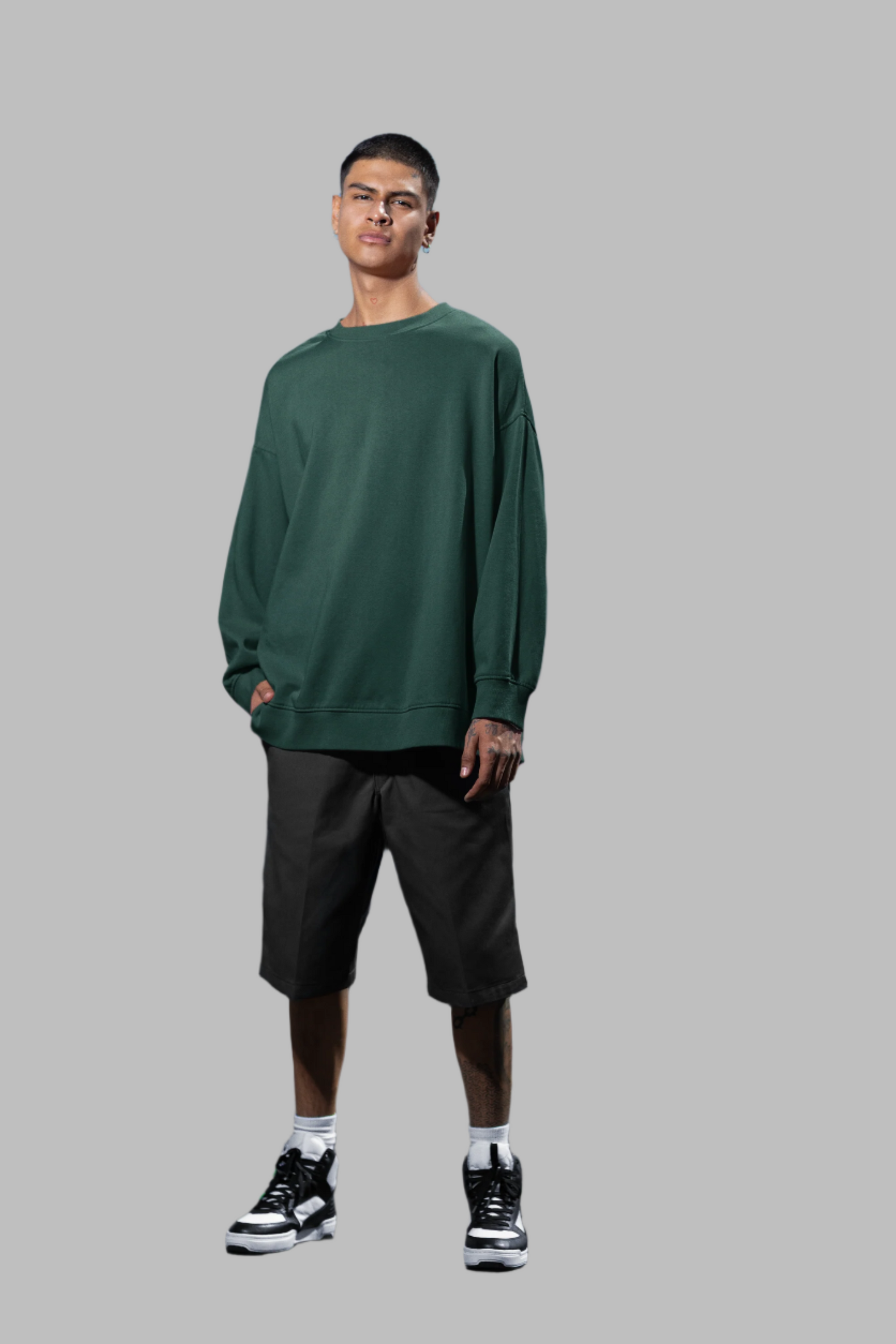 Bottle Green - Oversized Sweatshirt