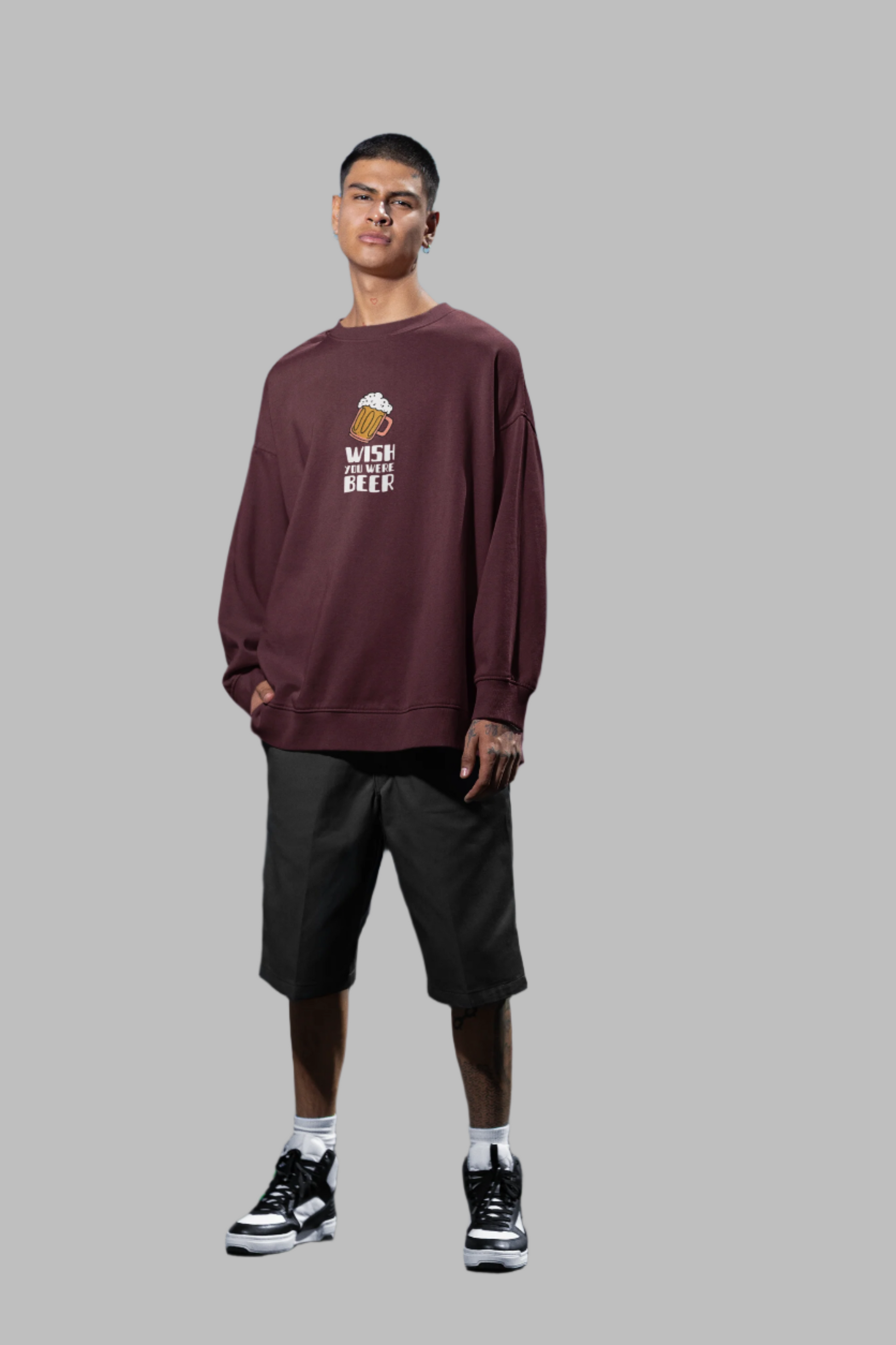 Wish You Were Beer - Oversized Sweatshirt