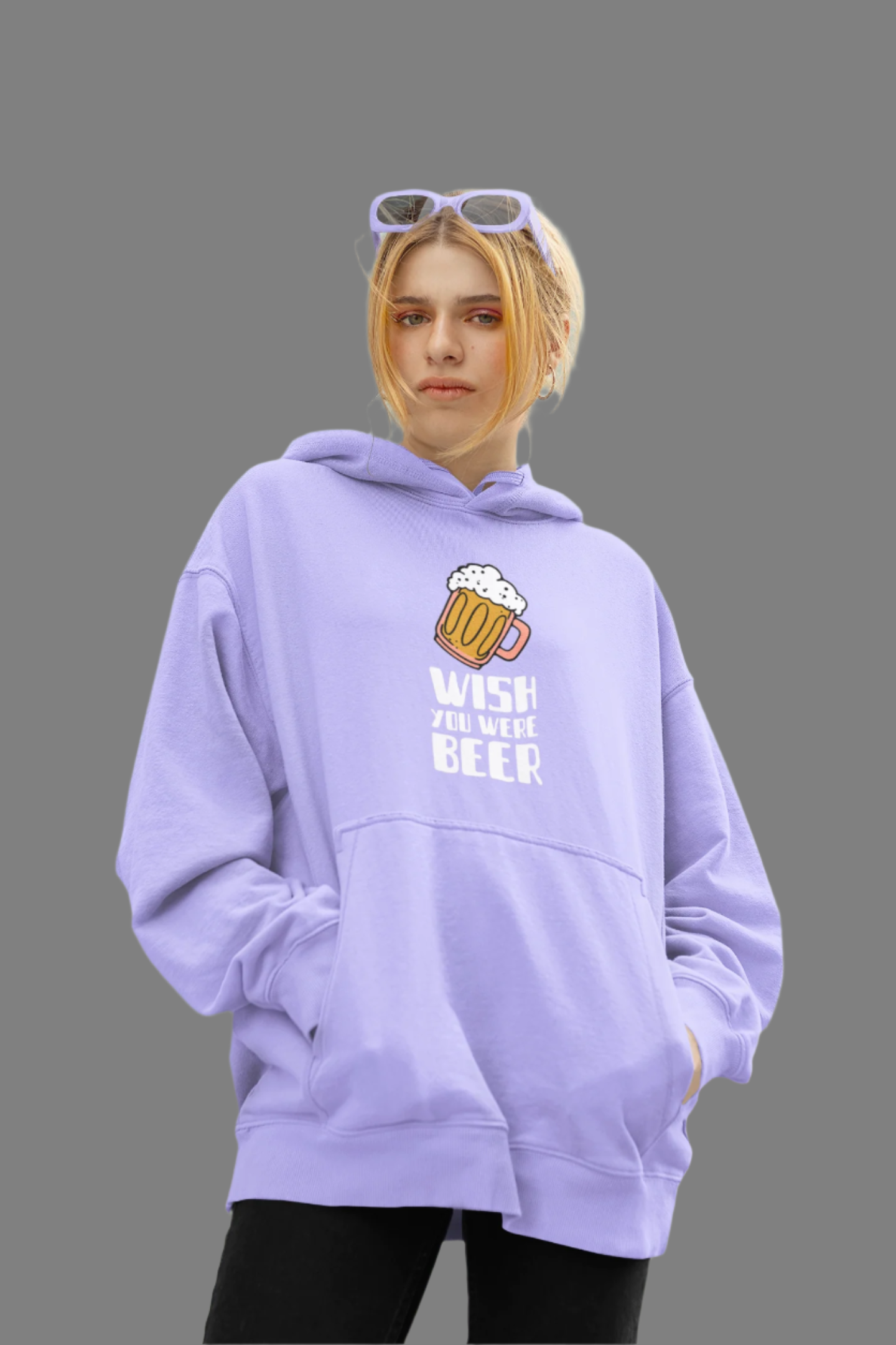 Wish You Were Beer - Oversized Hoodie