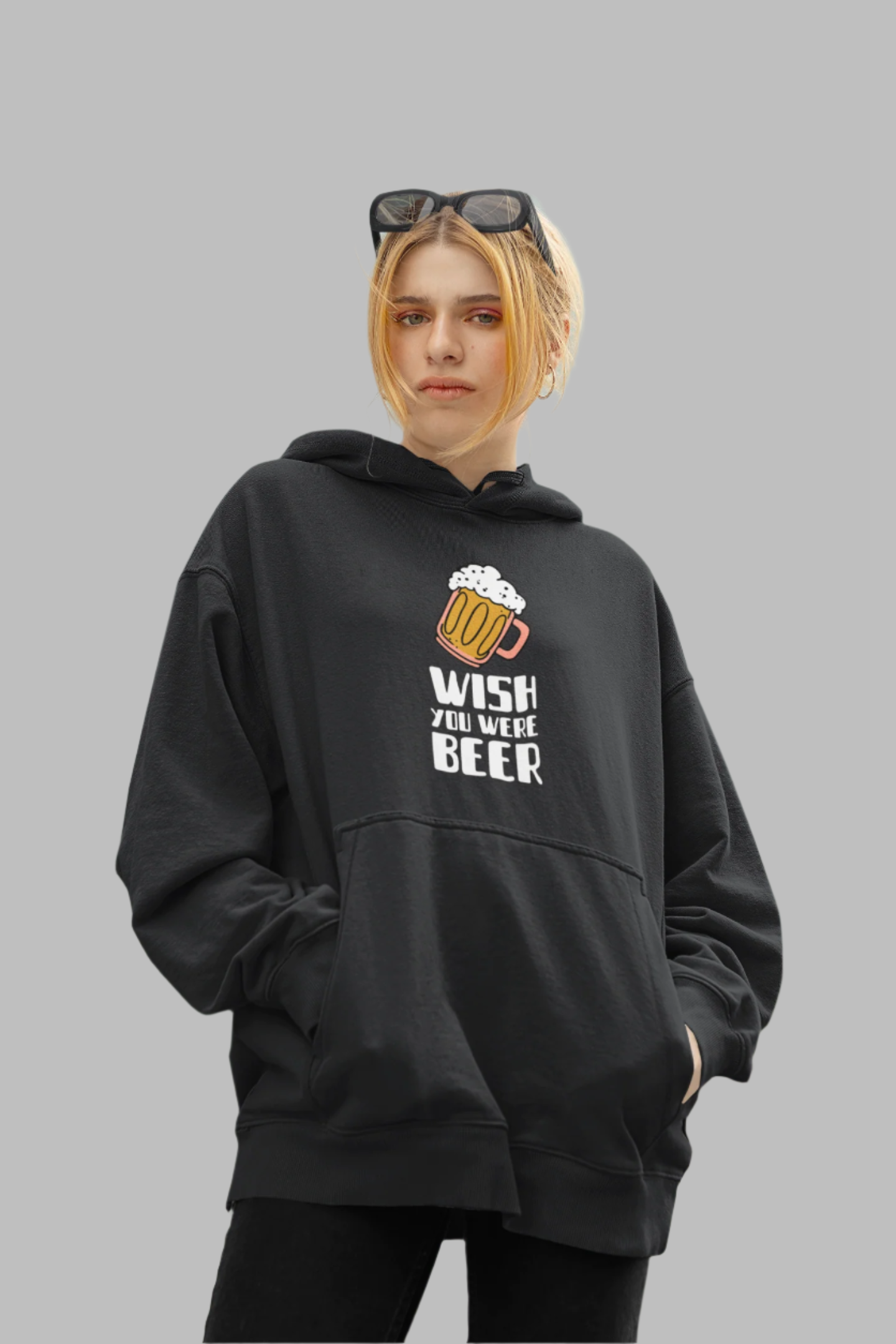 Wish You Were Beer - Oversized Hoodie