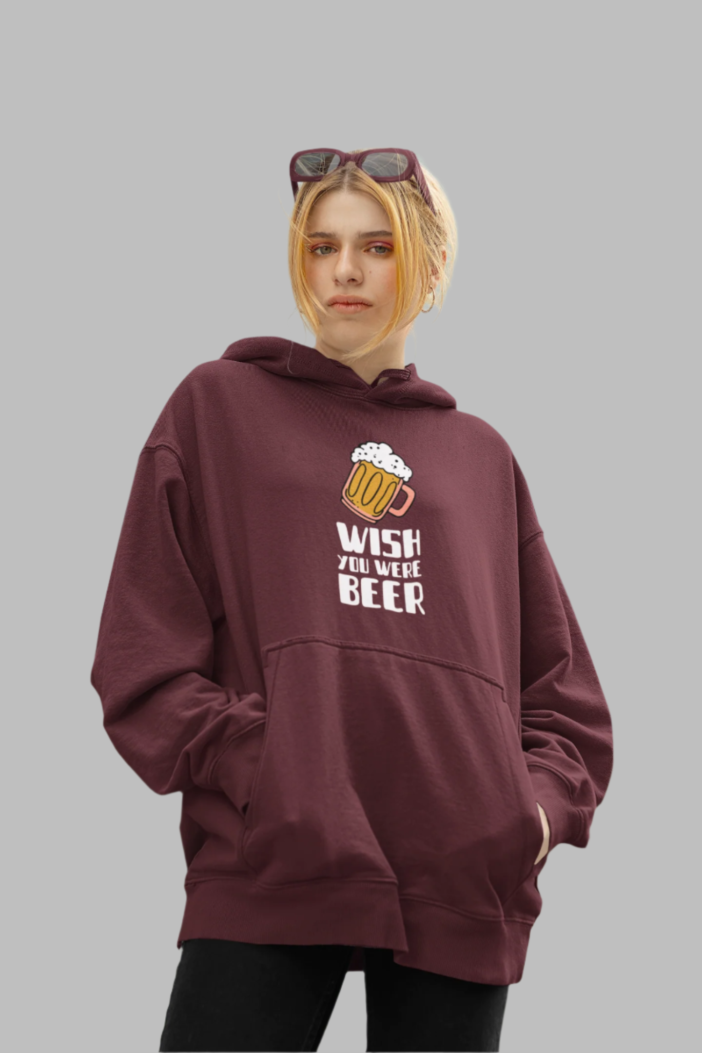 Wish You Were Beer - Oversized Hoodie