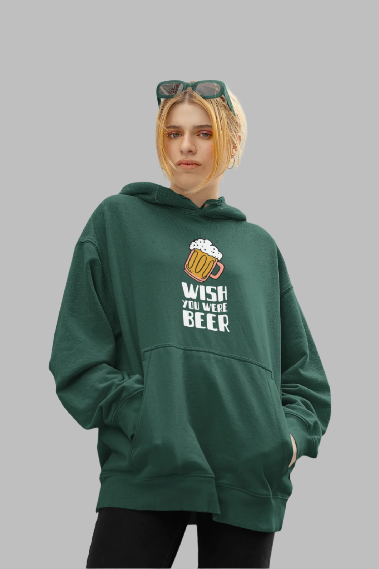 Wish You Were Beer - Oversized Hoodie