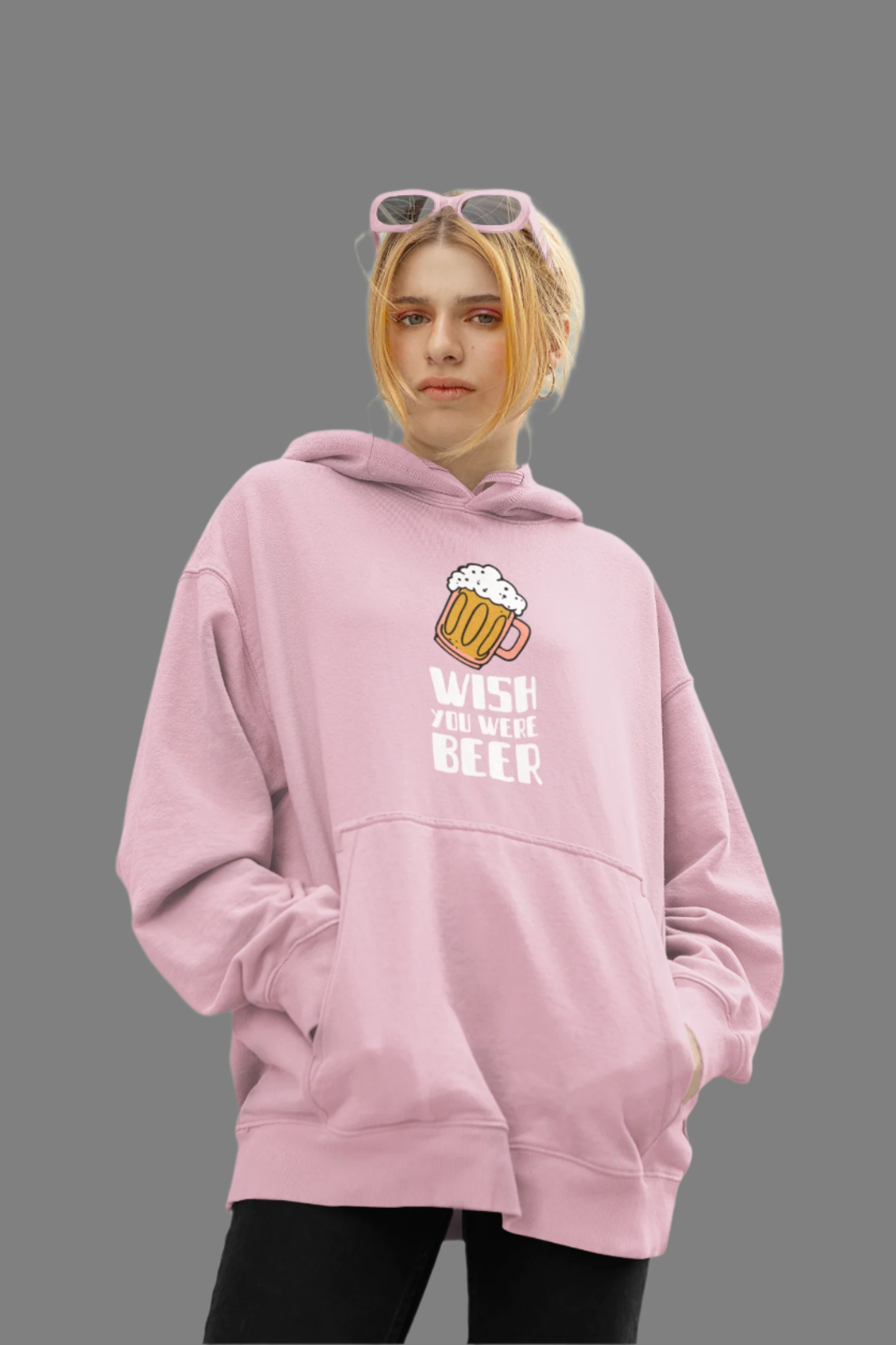 Wish You Were Beer - Oversized Hoodie