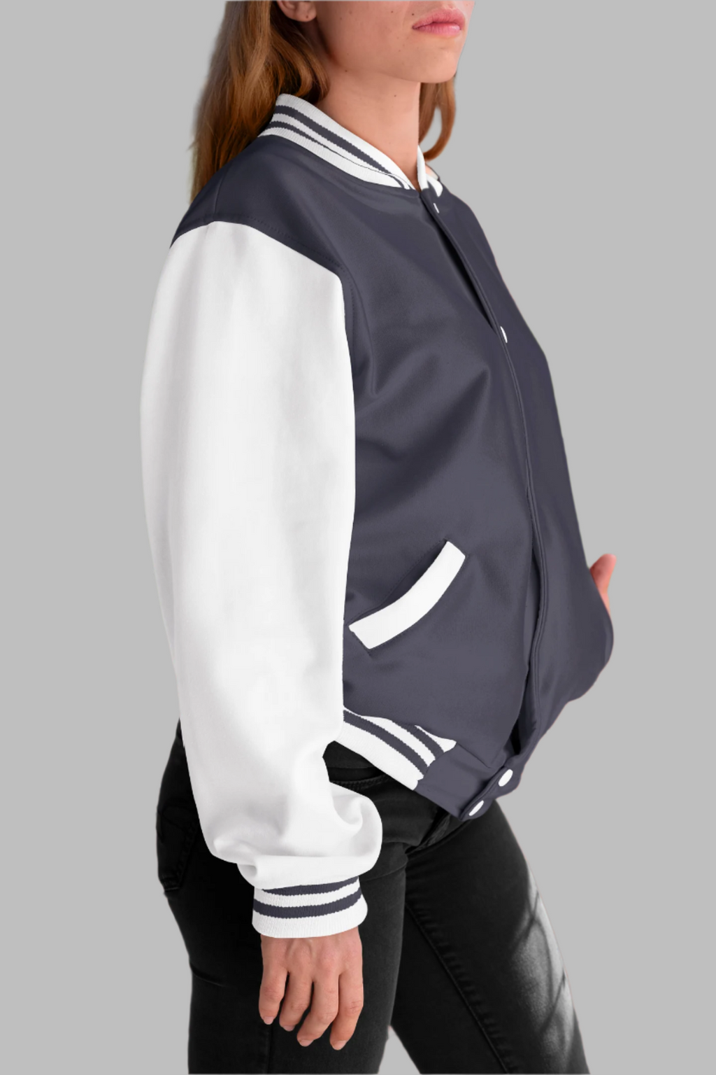 Navy Blue - Varsity Jacket